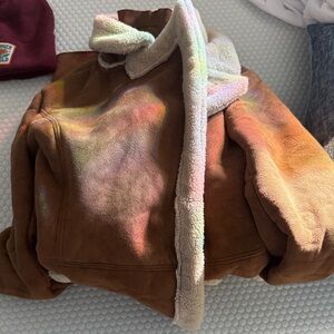 Brown Suede Jacket with Cream Lining